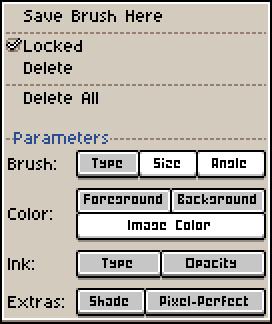 Parameters menu